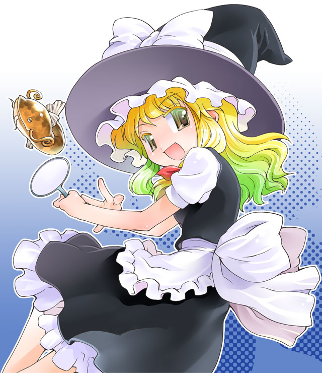 kirisame marisa and namazu (touhou) drawn by mizuki_hitoshi