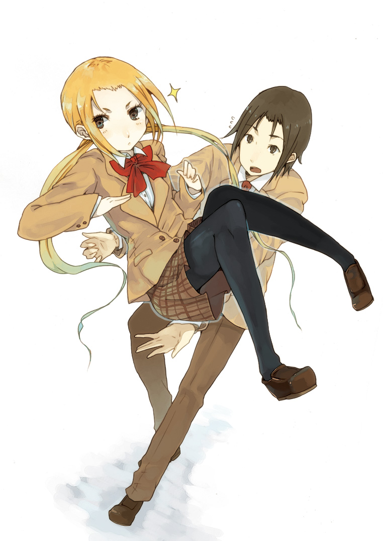 hagimura suzu and tsuda takatoshi (seitokai yakuindomo) drawn by hrd