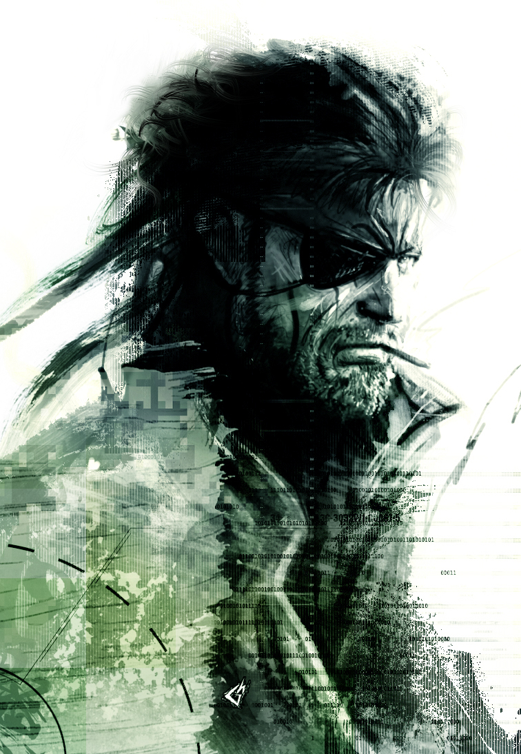 naked snake (metal gear and 1 more) drawn by gavade