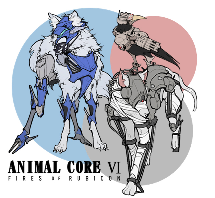 621, v.iv rusty, loader 4, steel haze, nightfall, and 1 more (armored core and 1 more) drawn by refus