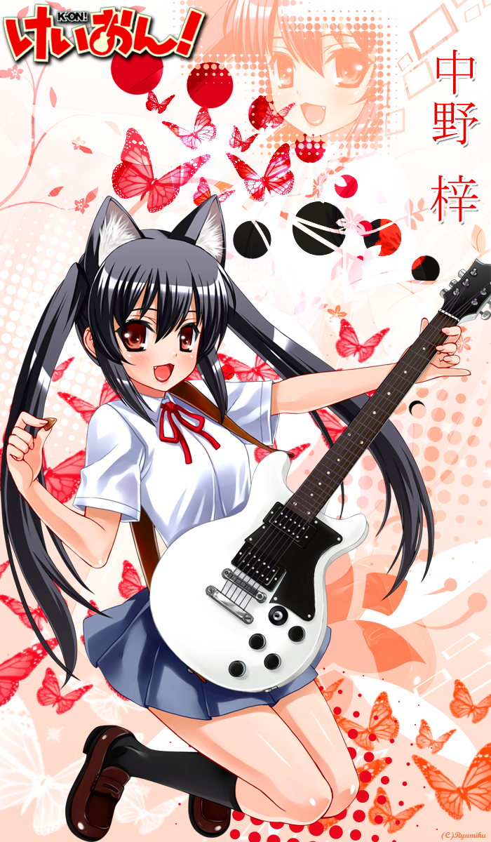 nakano azusa (k-on!) drawn by akito_(ao's_club) and ryumiku