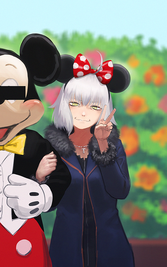 jeanne d'arc alter and mickey mouse (fate and 4 more) drawn by yue_(tada_no_saboten)