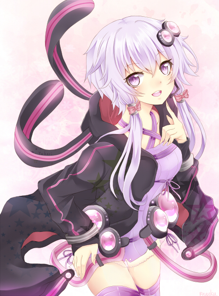 yuzuki yukari (vocaloid and 1 more) drawn by uruhara_ryuuku