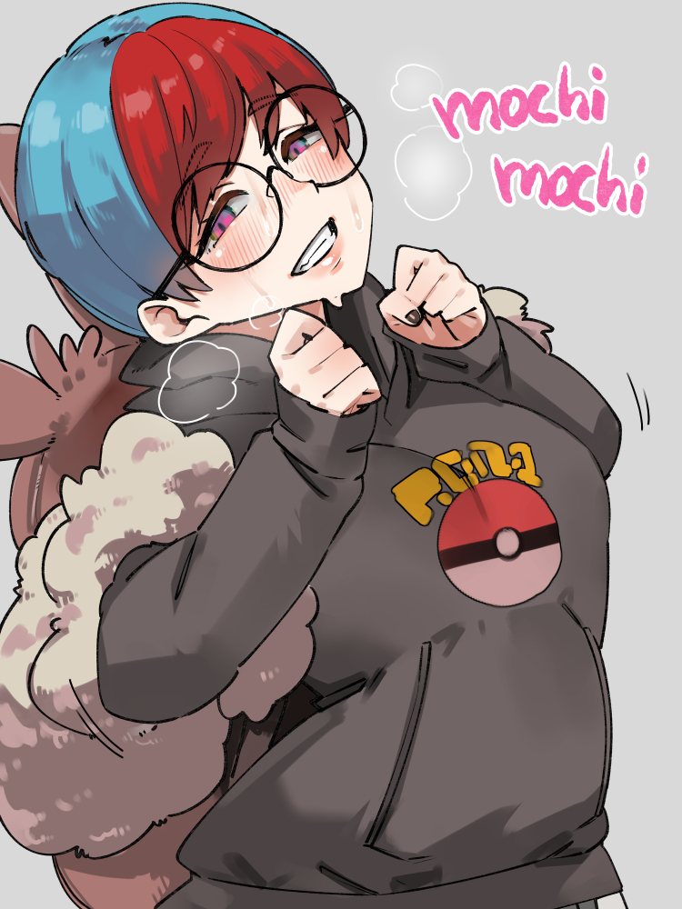 eevee and penny (pokemon and 1 more) drawn by yonyon_(yotayota_honpo)