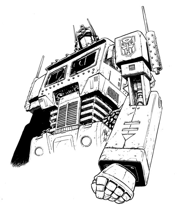 optimus prime and bumblebee (transformers and 1 more) drawn by gianmac
