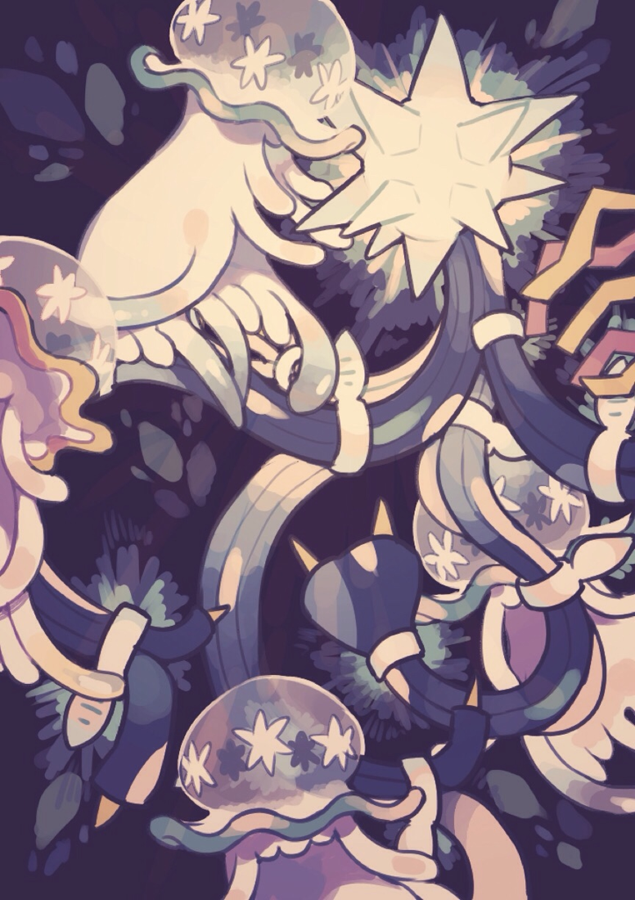 nihilego and xurkitree (pokemon) drawn by maru_(umc_a)