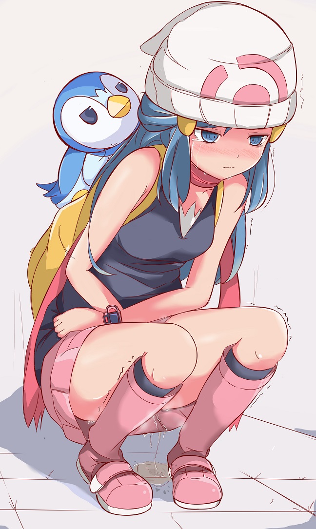 dawn and piplup (pokemon and 1 more) drawn by muroi_(fujisan0410)