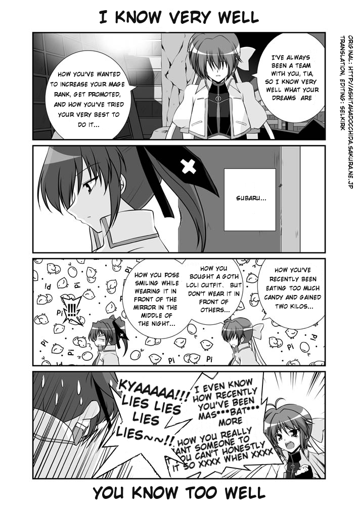 subaru nakajima and teana lanster (lyrical nanoha and 1 more) drawn by mikage_takashi