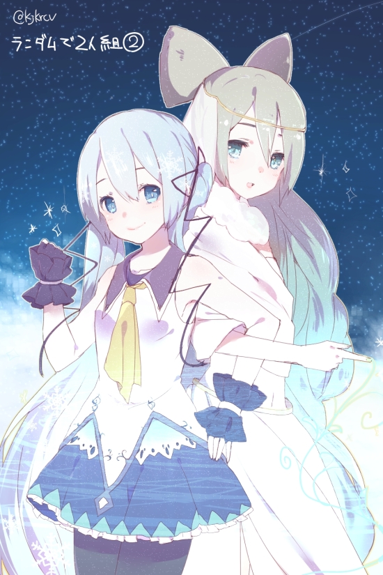 hatsune miku and yuki miku (vocaloid and 1 more) drawn by lady-ichiko