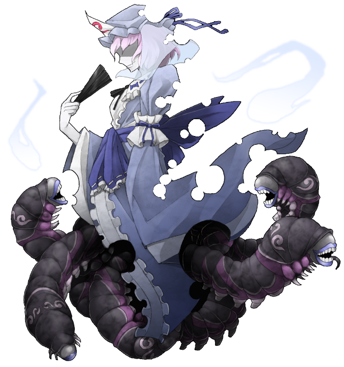 saigyouji yuyuko (touhou and 1 more) drawn by mazeran