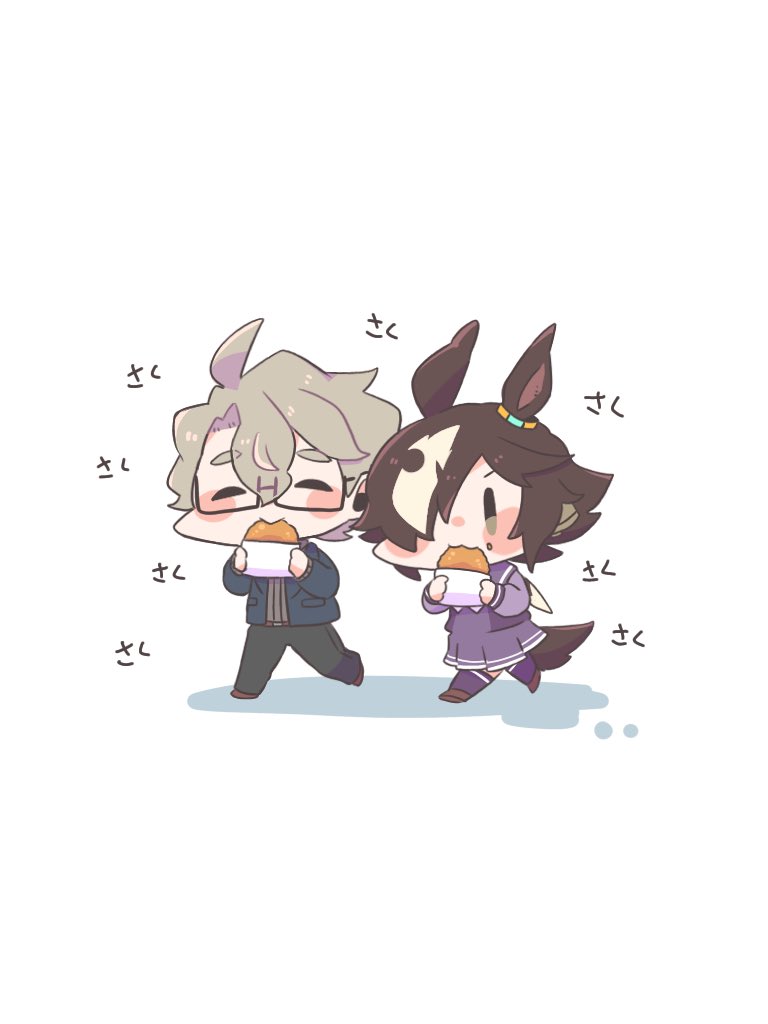 trainer and vodka (umamusume) drawn by maru_(hachi_47923)