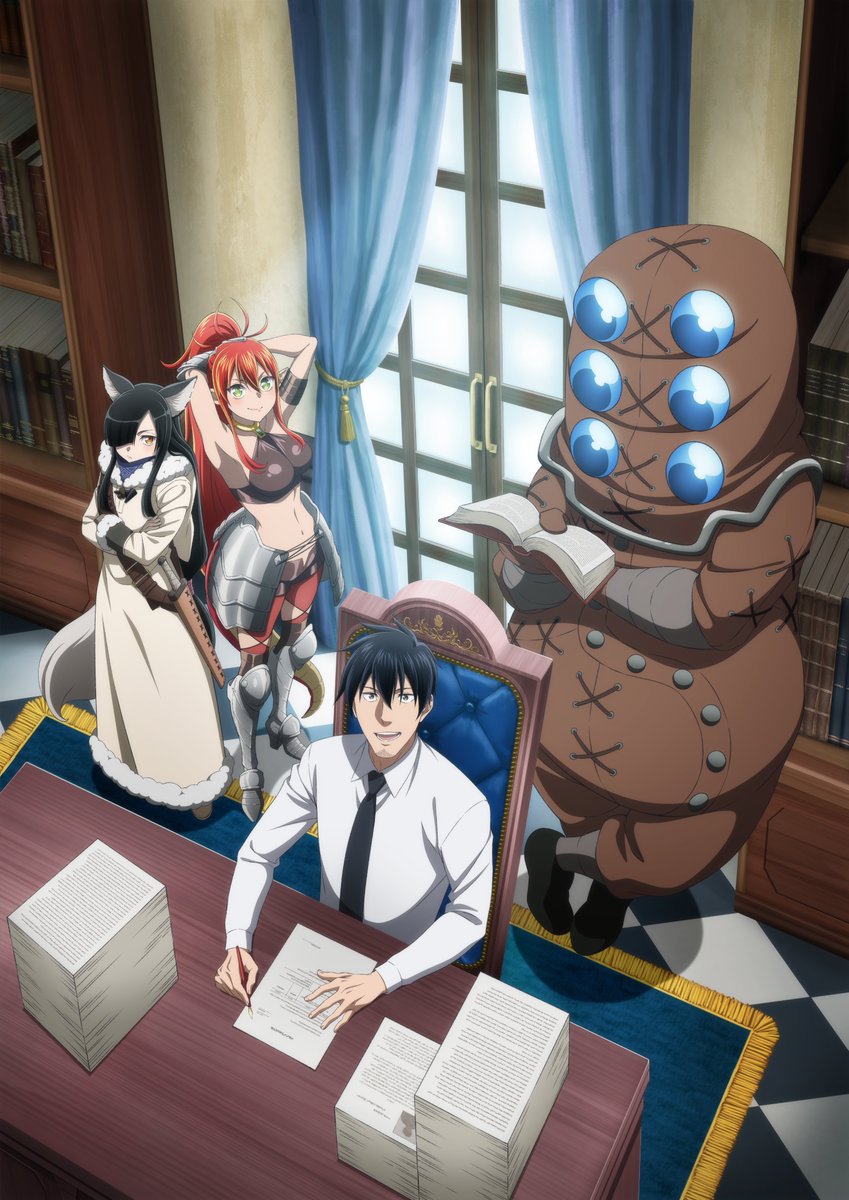 ulmandra, sylphid, uchimura dennosuke, and genome (salaryman ga isekai ni ittara shitennou ni natta hanashi) drawn by nishihata_ayumi