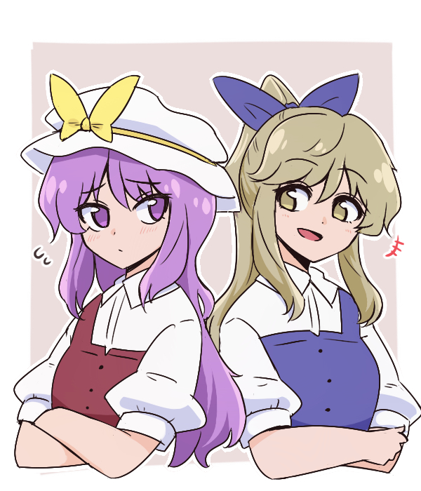 watatsuki no yorihime and watatsuki no toyohime (touhou) drawn by shio_(futatsumami)