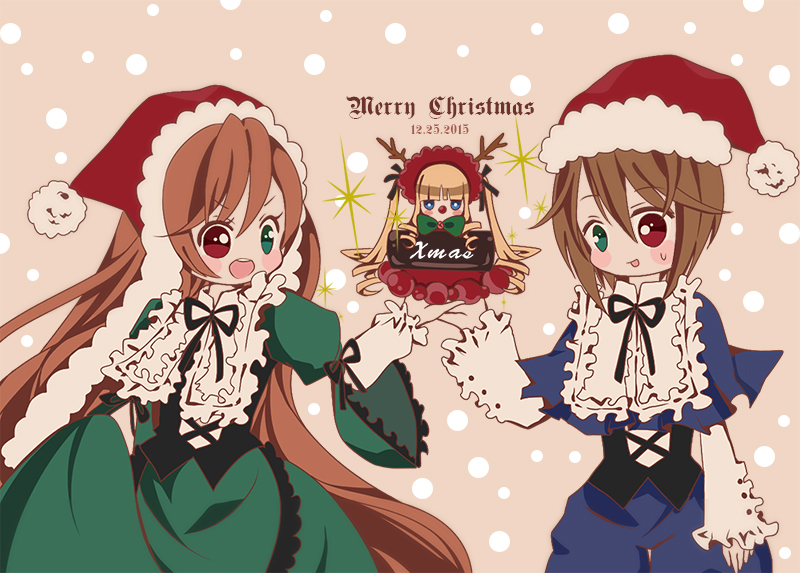 shinku, suiseiseki, and souseiseki (rozen maiden) drawn by libottle