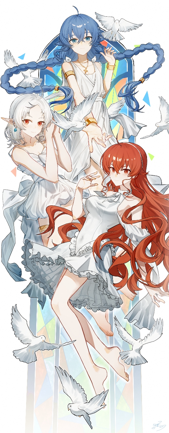 roxy migurdia, eris greyrat, and sylphiette (mushoku tensei) drawn by yisjhui