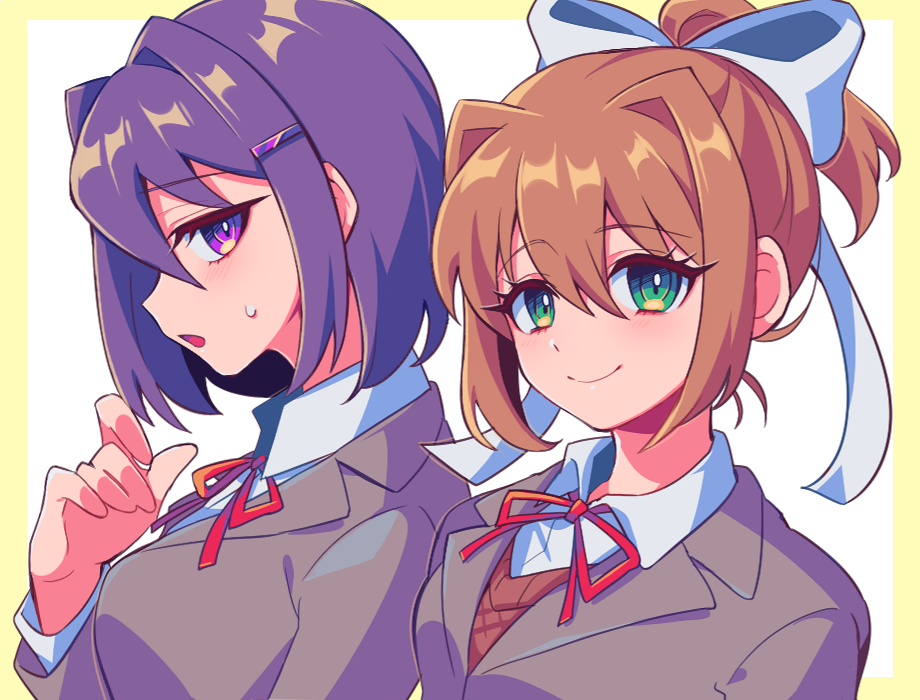 Monika And Yuri Doki Doki Literature Club Drawn By Sasakama Sasagaki01 Danbooru Monika And Yuri Doki Doki Literature Club Drawn By Sasakama Sasagaki01 Danbooru