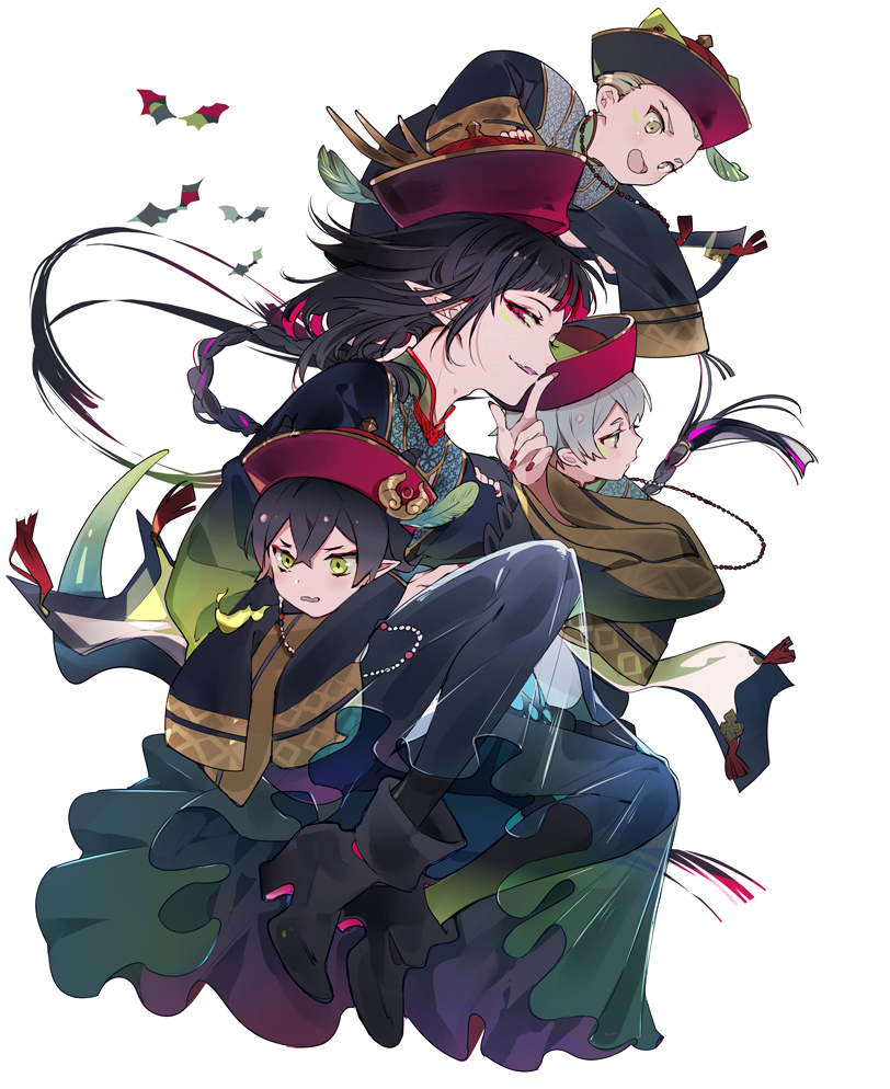 lilia vanrouge, malleus draconia, silver vanrouge, and sebek zigvolt (twisted wonderland) drawn by suou_(sdurorhr)