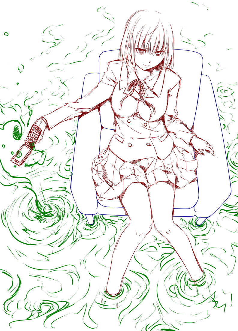 nitta io (devil survivor and 1 more) drawn by boku_(akamedou)