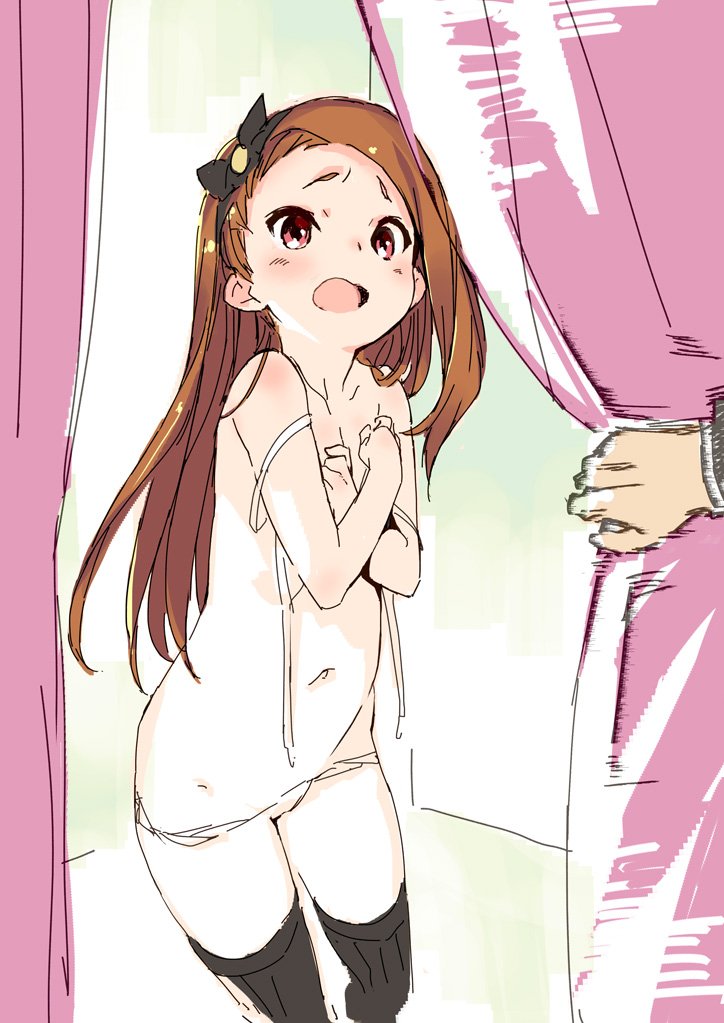 producer and minase iori (idolmaster) drawn by kawata_hisashi