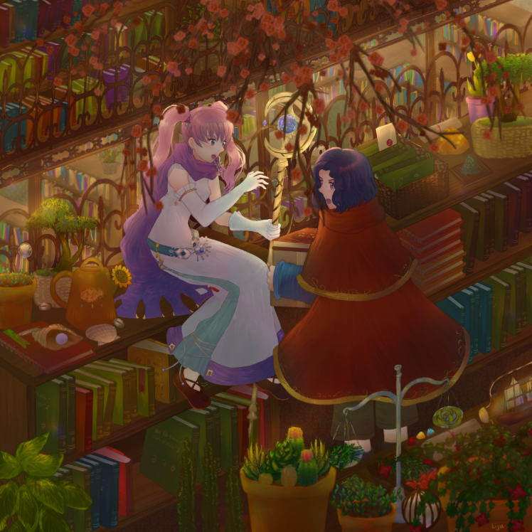 serra and erk (fire emblem and 1 more) drawn by lijupy
