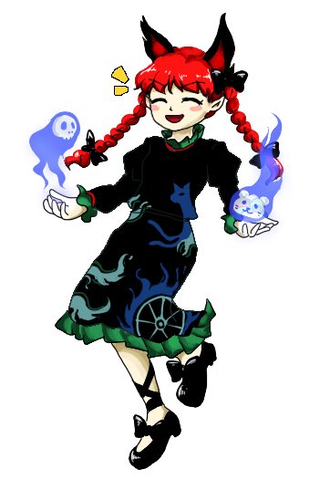 kaenbyou rin and otter spirit (touhou) drawn by amaho_yarou