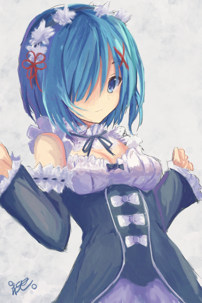 rem (re:zero kara hajimeru isekai seikatsu) drawn by yanagi_wakana