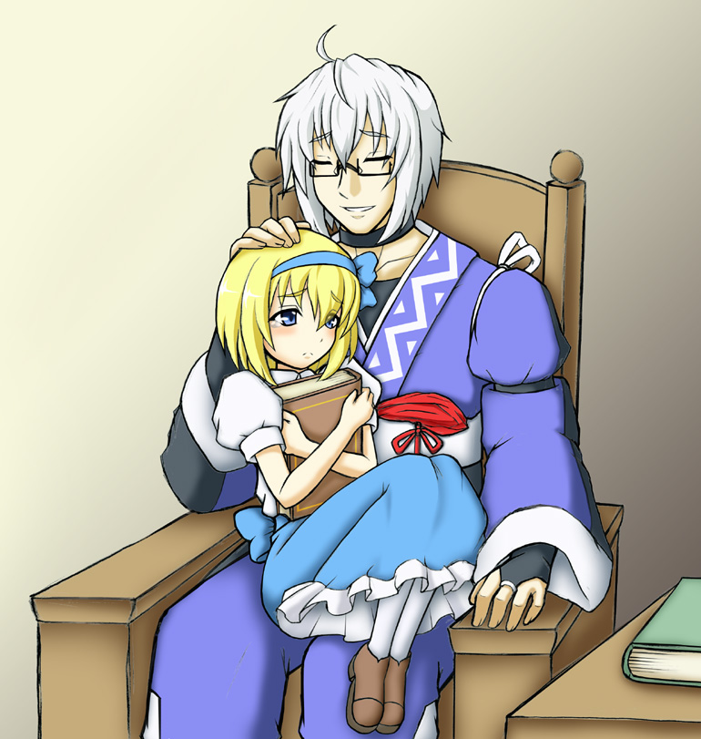 alice margatroid and morichika rinnosuke (touhou) drawn by shinadume