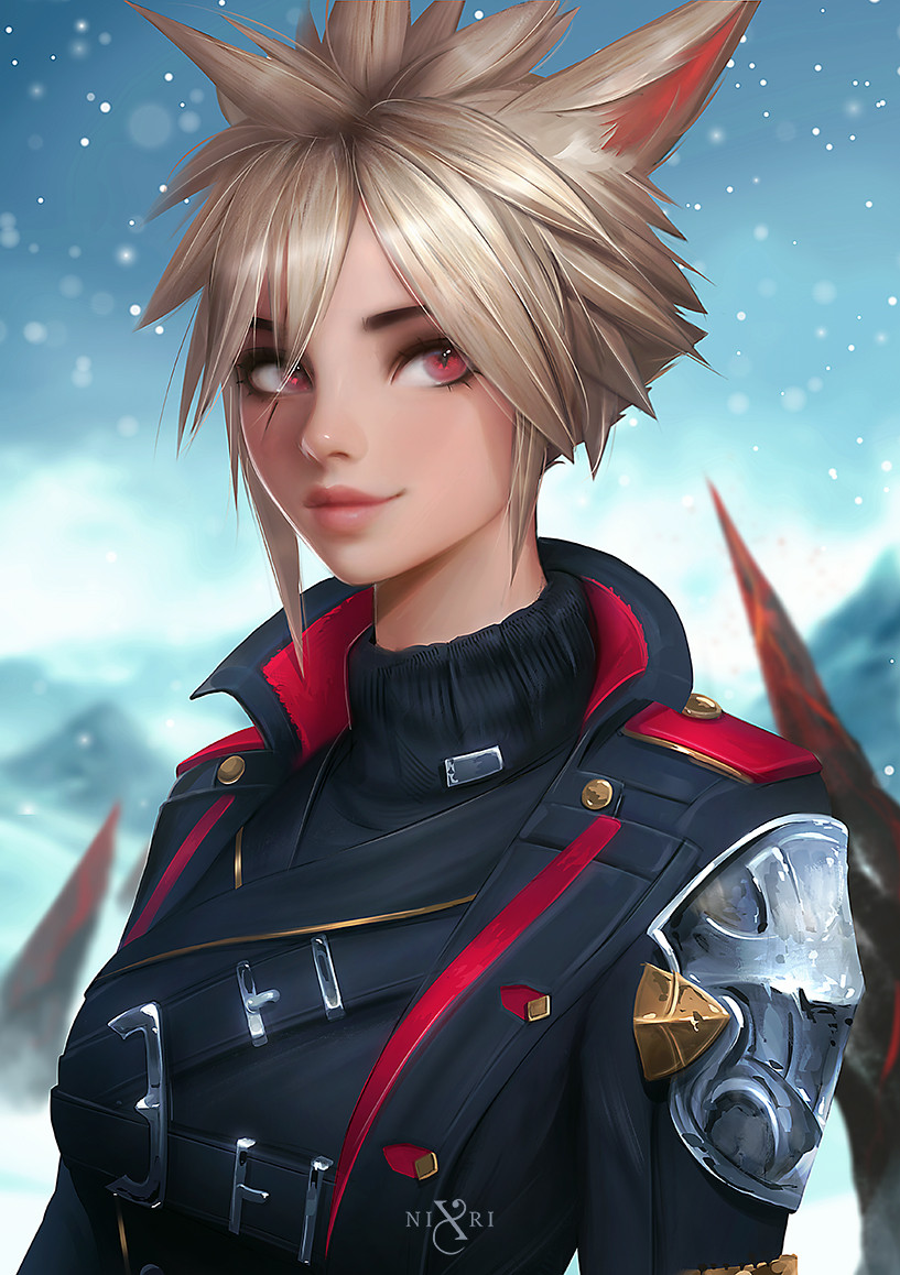 warrior of light (final fantasy and 1 more) drawn by nixri