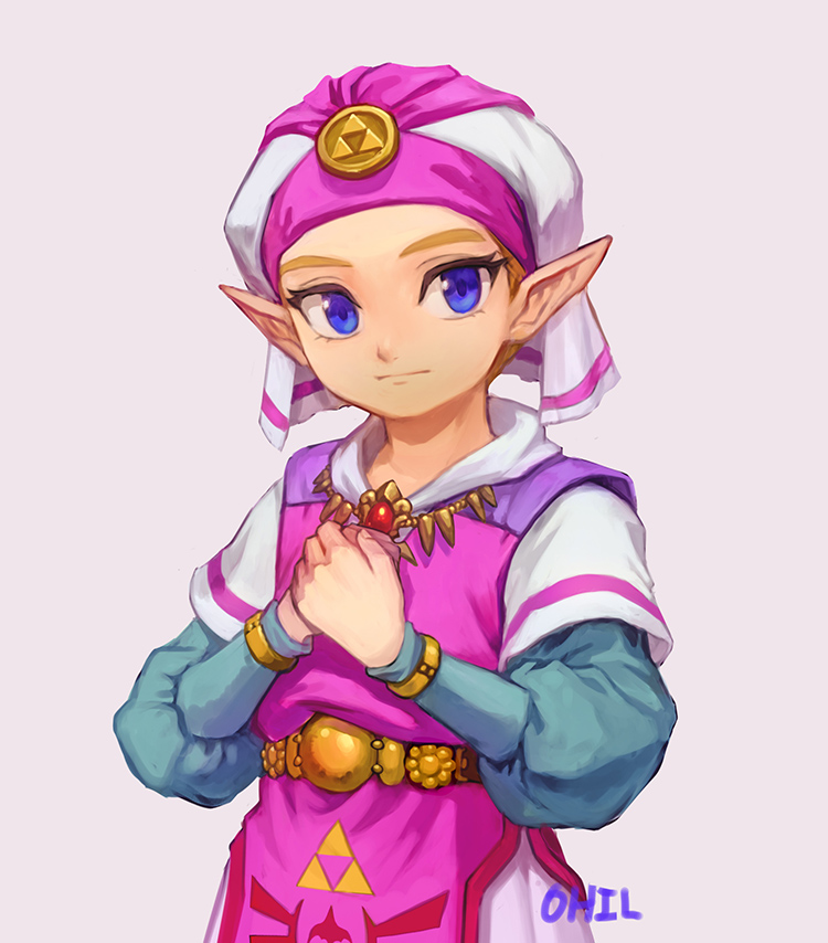 princess zelda and young zelda (the legend of zelda and 1 more) drawn by ohil_(ohil822)