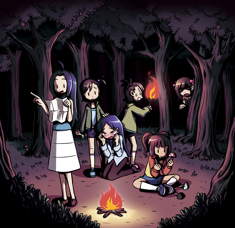 kisaragi chihaya, amami haruka, takatsuki yayoi, miura azusa, futami mami, and 1 more (idolmaster and 1 more) drawn by riyo_(lyomsnpmp)
