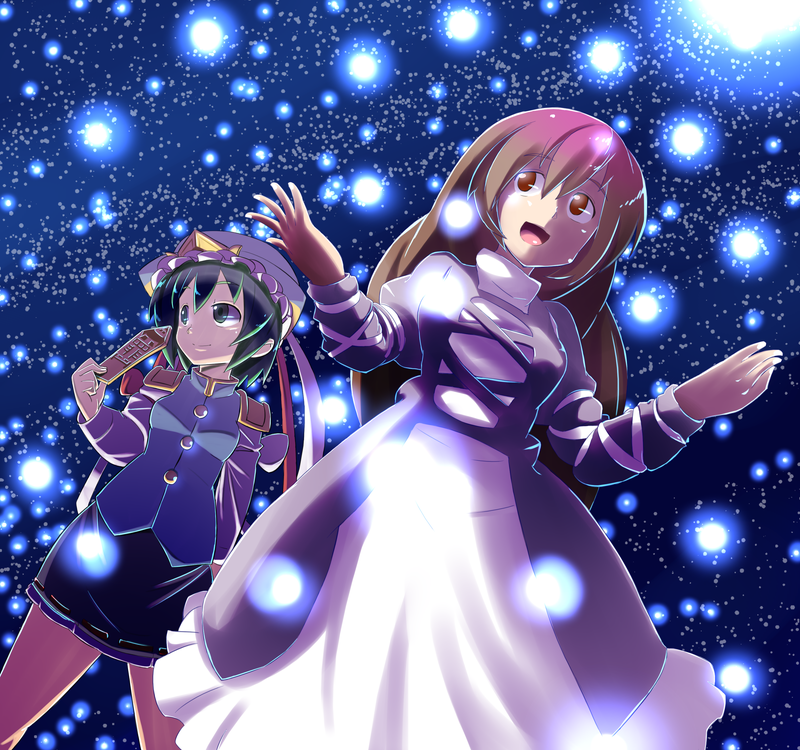 hijiri byakuren and shiki eiki (touhou) drawn by kusanagi_ayato