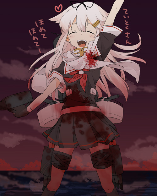 yuudachi and yuudachi kai ni (kantai collection) drawn by kinari