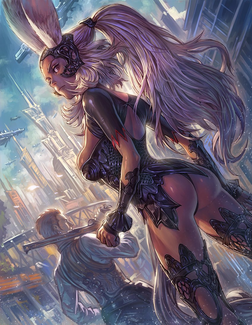 fran and balthier (final fantasy and 1 more) drawn by arina_nary