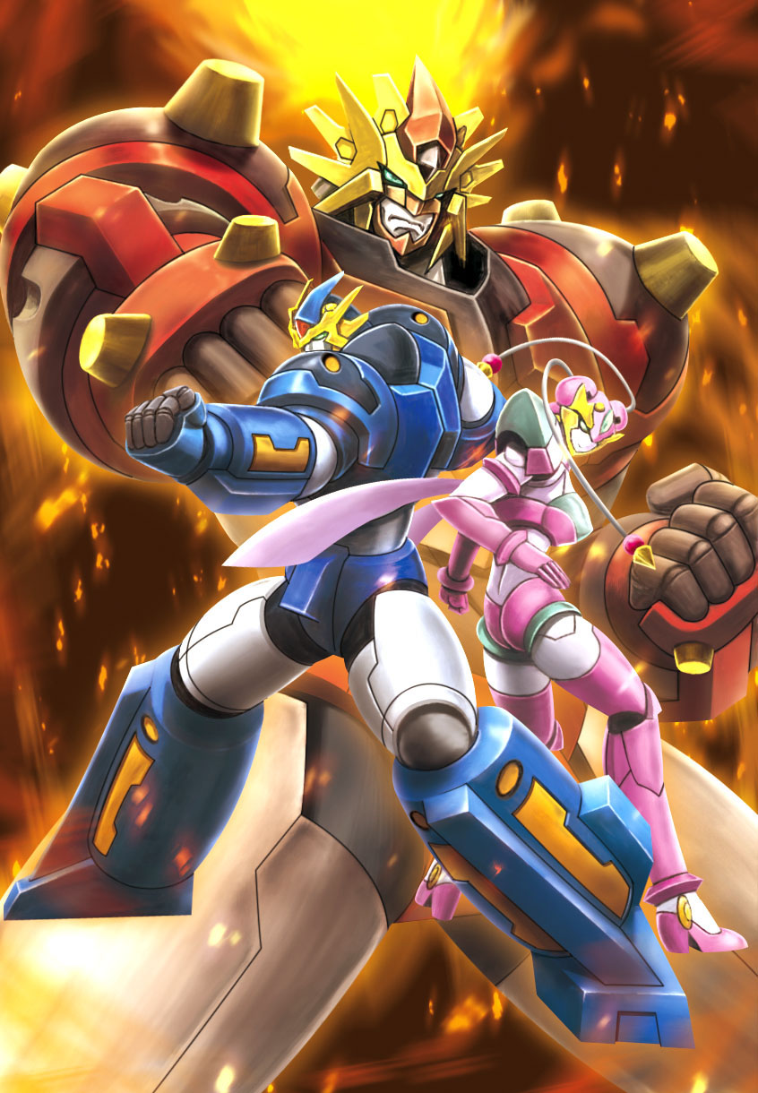 godannar, neo okusaer, and dannar (shinkon gattai godannar!!) drawn by hiro_(hibikigaro)