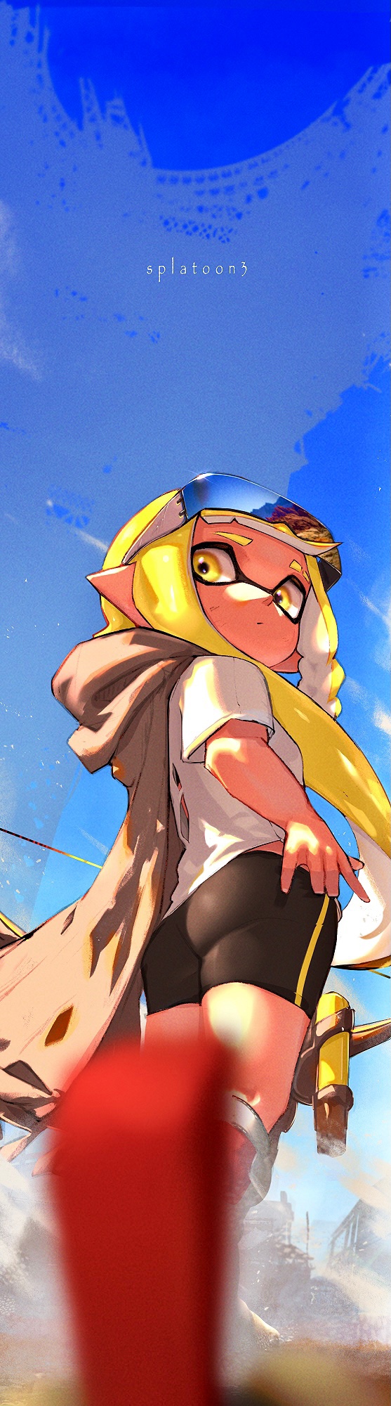 inkling player character, inkling girl, smallfry, and agent 3 (splatoon and 1 more) drawn by kashu_(hizake)