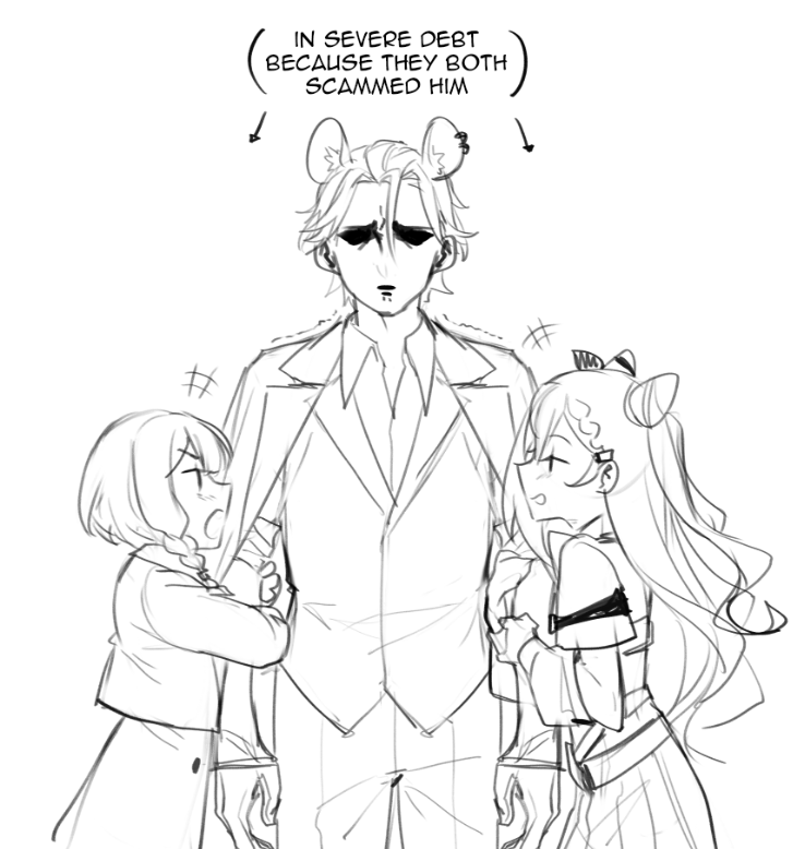 hakos baelz, anya melfissa, vestia zeta, and hayko (hololive and 2 more) drawn by dasdokter