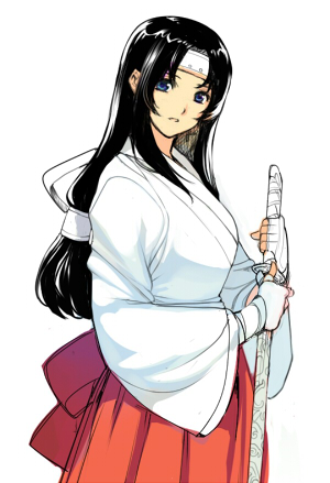 tomoe and musha miko tomoe (queen's blade) drawn by oda_non