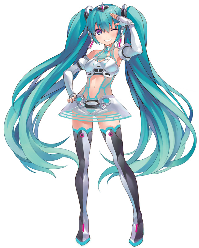 hatsune miku and racing miku (vocaloid and 1 more) drawn by senri_gan