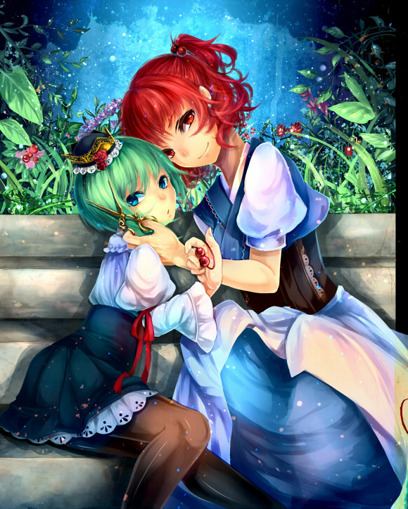 shiki eiki and onozuka komachi (touhou) drawn by silentdin