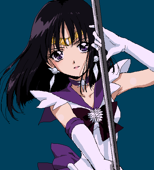 tomoe hotaru and sailor saturn (bishoujo senshi sailor moon) drawn by tamura_satomi