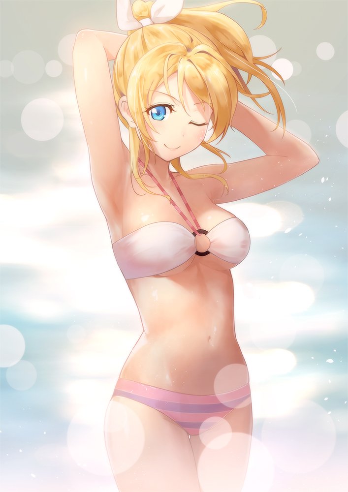 ayase eli (love live! and 1 more) drawn by redame