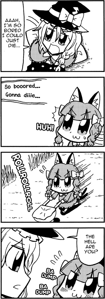 kirisame marisa and kaenbyou rin (touhou) drawn by bkub