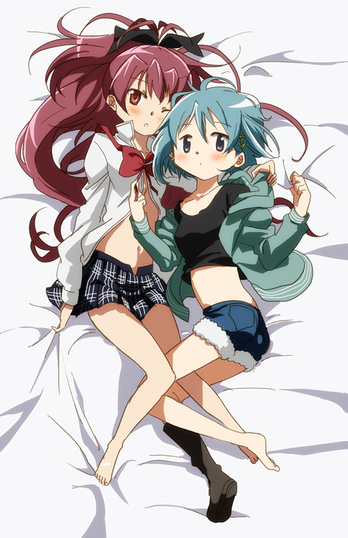 miki sayaka and sakura kyoko (mahou shoujo madoka magica) drawn by fumiko_(mesushi)