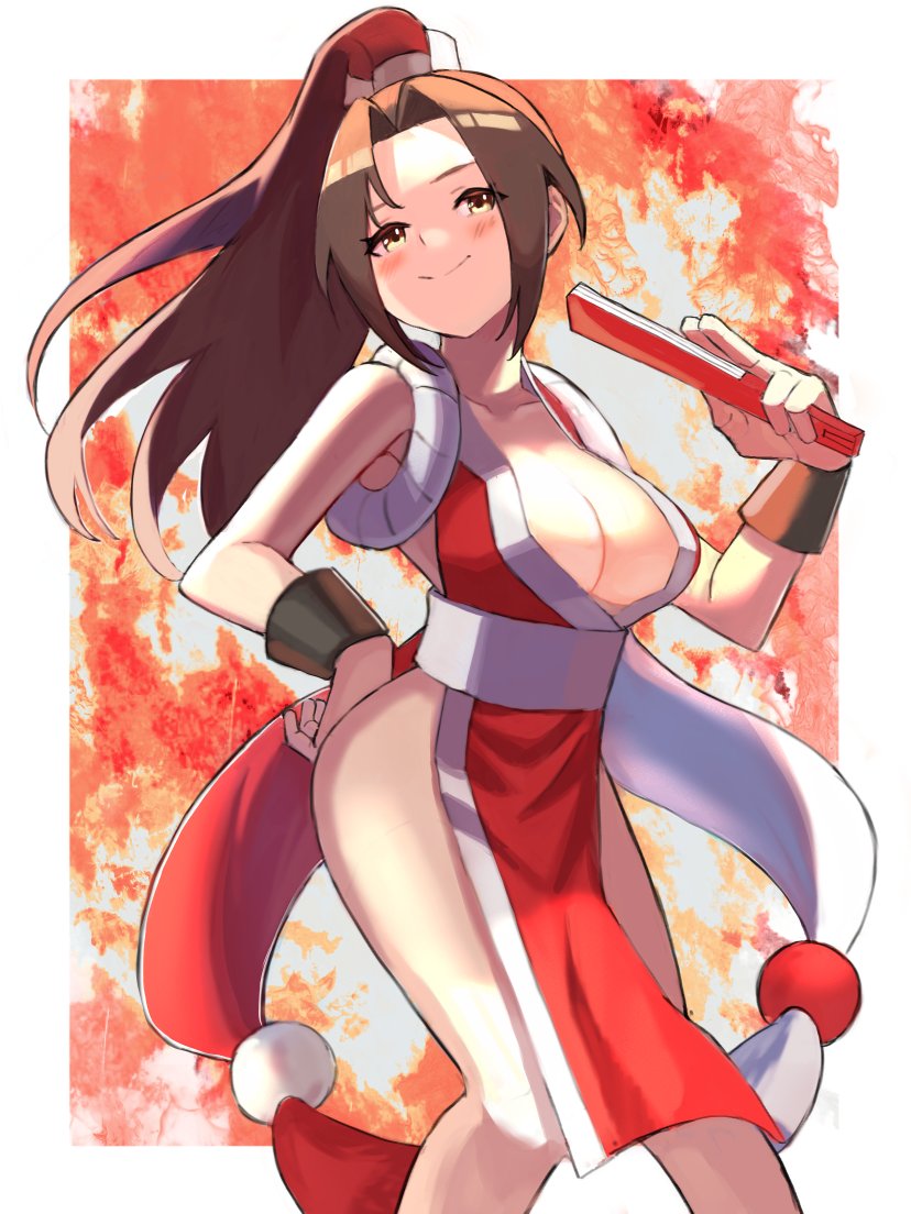 shiranui mai (the king of fighters and 1 more) drawn by kazamillust