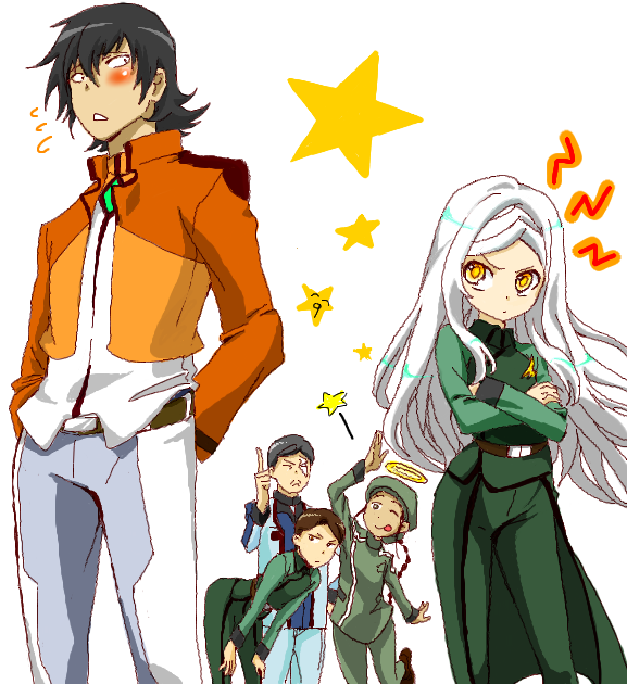aisaka taiga, takasu ryuuji, allelujah haptism, soma peries, and sergei smirnov (gundam and 2 more) drawn by carparian
