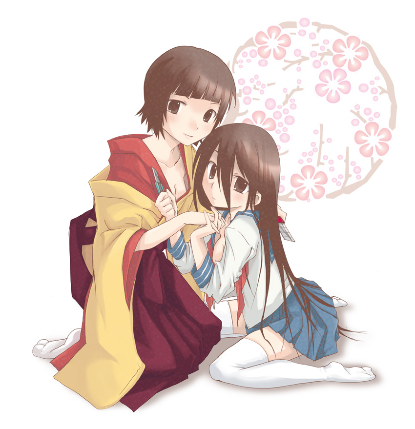 komori kiri and tsunetsuki matoi (sayonara zetsubou sensei) drawn by rusty_crane