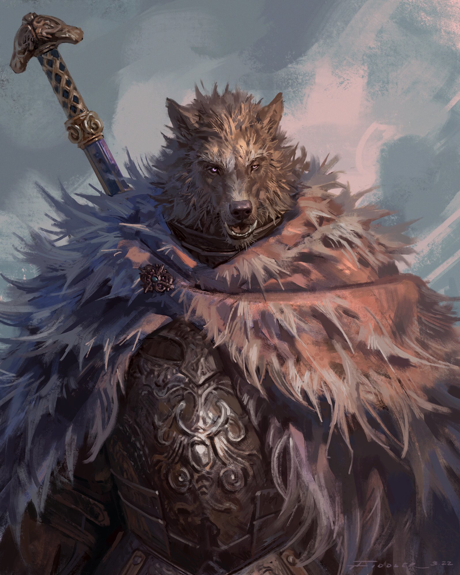 blaidd the halfwolf (elden ring) drawn by taran_fiddler Danbooru