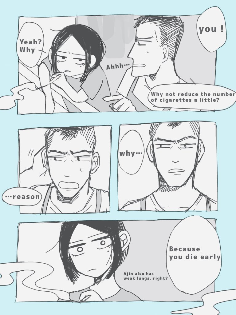 shimomura izumi and tanaka kouji (ajin) drawn by ra_menkuita_i