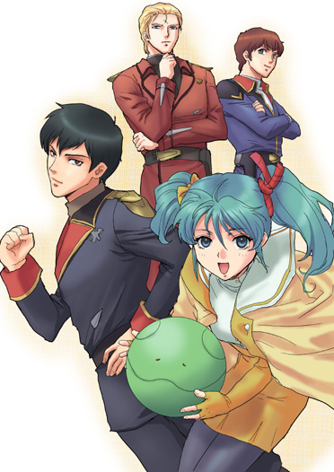 haro, char aznable, amuro ray, quess paraya, and gyunei guss (gundam and 1 more) drawn by izumi_rion