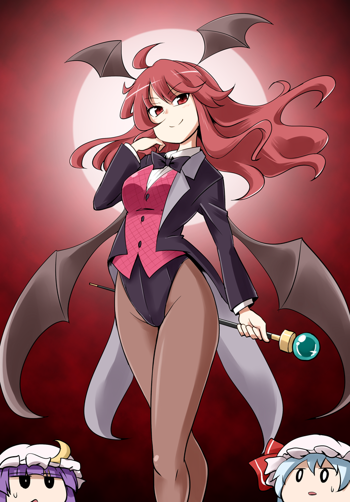 remilia scarlet, patchouli knowledge, and koakuma (touhou) drawn by kousei_(public_planet)